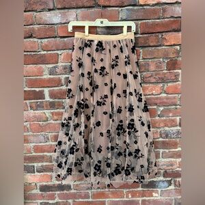 NWT Tulle Floral Skirt